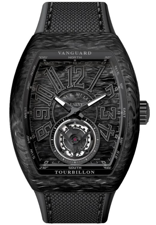 Best FRANCK MULLER Vanguard Tourbillon Carbon - Black V 45 T CARBON (NR) (CAR. NR NR) Replica Watch